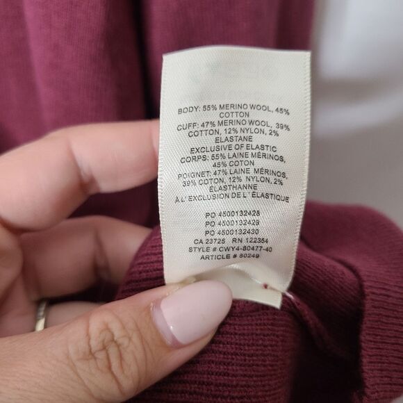 Wilfred Aritzia Rebecca Sweater Dress in Frosted Plum sz  M - Picture 5 of 6